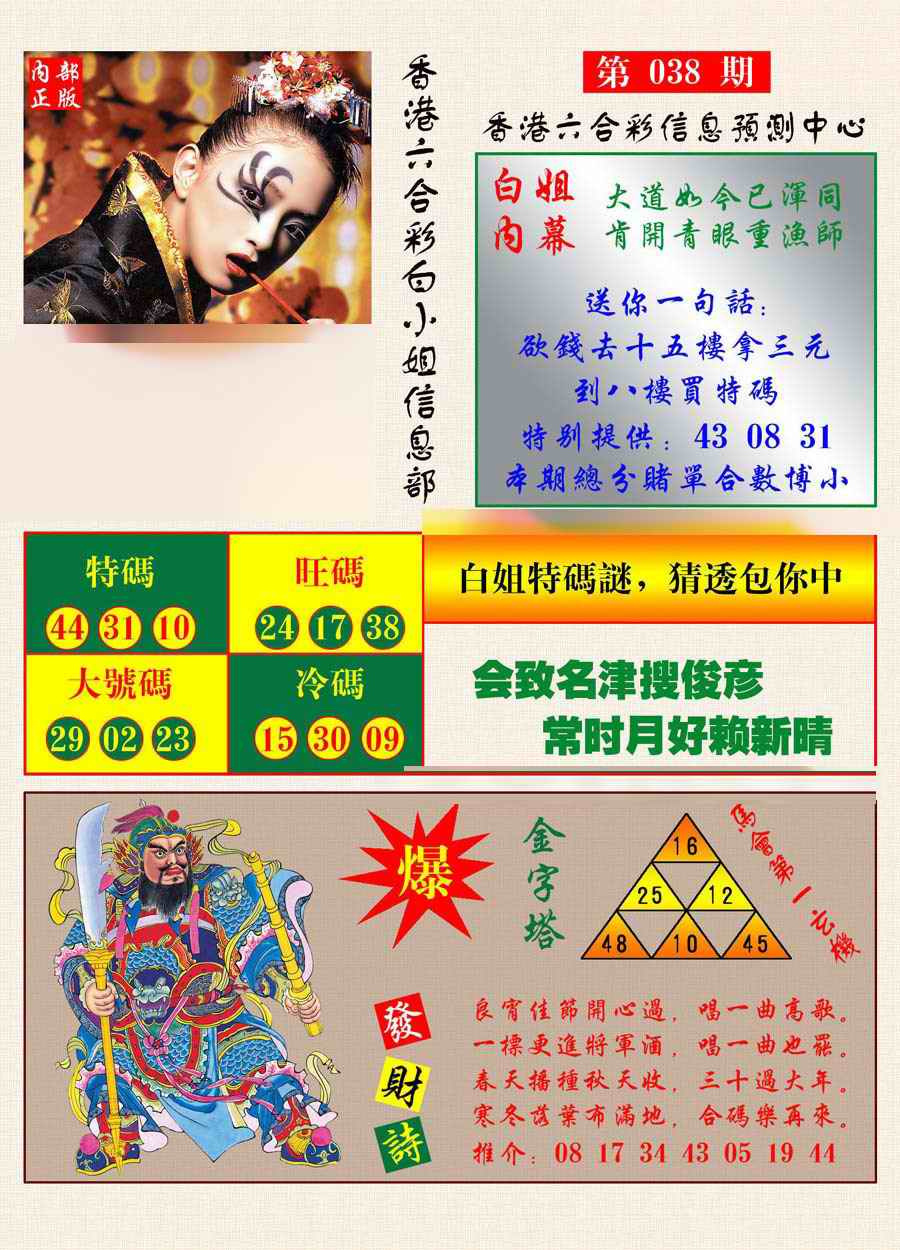 038期港彩内幕报[图]