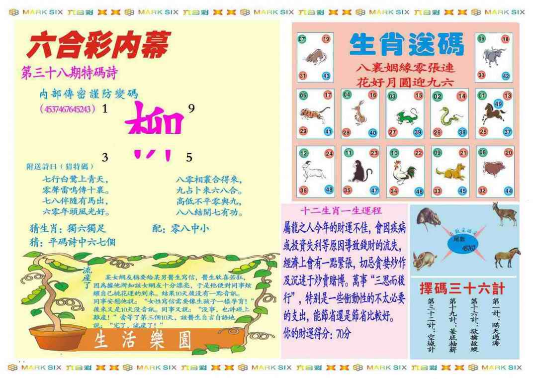 038期马经内幕B(新图推荐)[图]